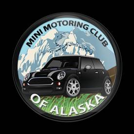 Magnetic Car Grille Dome Badge-Club MINI Motoring Club of Alaska