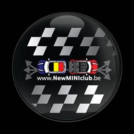 Magnetic Car Grille Dome Badge-Club NewMINIClub be 1