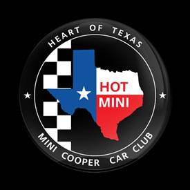 Magnetic Car Grille Dome Badge-Club Hot MINI Texas