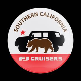 Magnetic Car Grille Dome Badge-Club Southern California FJ Cruiser