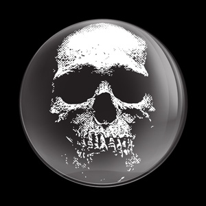 Magnetic Car Grille Dome Badge-Skull 02