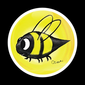 Magnetic Car Grille Dome Badge-Swirl Bee