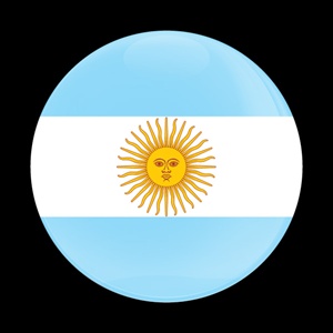 Magnetic Car Grille Dome Badge-Flag Argentinian