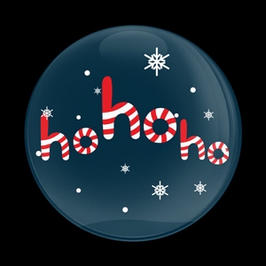Magnetic Car Grille Dome Badge-Seasonal Christmas HoHoHo