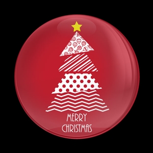 Magnetic Car Grille Dome Badge-Seasonal Christmas Tree
