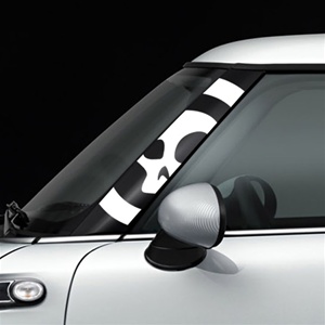 R55,R56,R57 GoGraphic Adhesive Decal Skull White