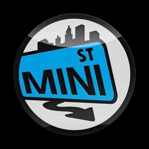 Magnetic Car Grille 3D Acrylic Badge-MINI St Blue