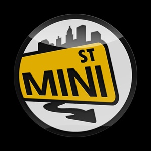 Magnetic Car Grille 3D Acrylic Badge-MINI St Yellow