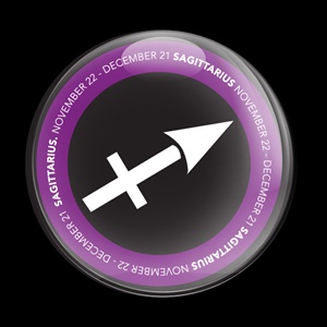 Magnetic Car Grille Dome Badge - Astrology Sagittarius