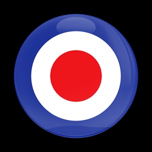 Magnetic Car Grille Dome Badge - British Roundel Air Force