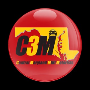 Magnetic Car Grille Dome Badge - CLUB C3M RED