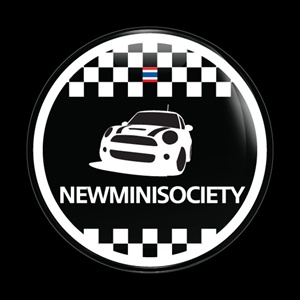 Magnetic Car Grille Dome Badge - Club NewMINISociety 2