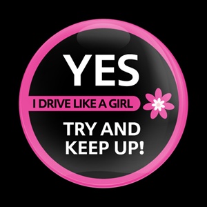 Magnetic Car Grille Dome Badge-Drive like Girl