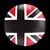 Magnetic Car Grille Dome Badge-Flag BlackJack Red