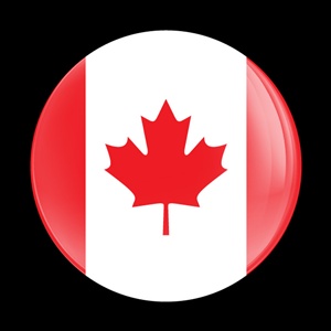 Magnetic Car Grille Dome Badge-Flag Canada