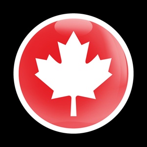Magnetic Car Grille Dome Badge-Flag Canada 02