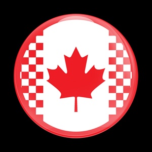 Magnetic Car Grille Dome Badge-Flag Canada MINI