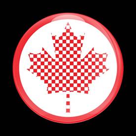 Magnetic Car Grille Dome Badge-Flag Canada MINI 02