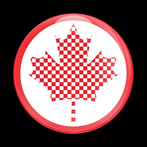 Magnetic Car Grille Dome Badge-Flag Canada MINI 02