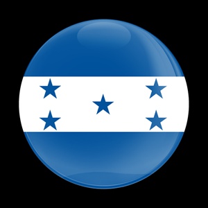 Magnetic Car Grille Dome Badge-Flag Honduras