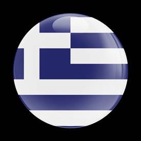 Magnetic Car Grille Dome Badge-Flag Greek
