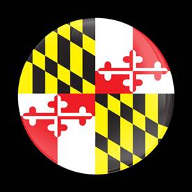 Magnetic Car Grille Dome Badge-Flag Maryland