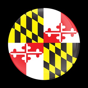 Magnetic Car Grille Dome Badge-Flag Maryland