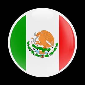 Magnetic Car Grille Dome Badge-Flag Mexico