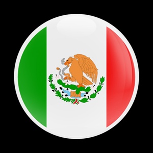 Magnetic Car Grille Dome Badge-Flag Mexico