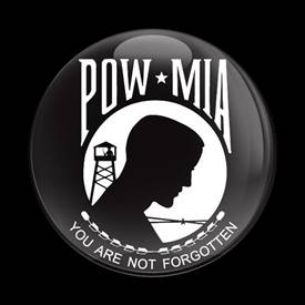 Magnetic Car Grille Dome Badge-Flag POW MIA
