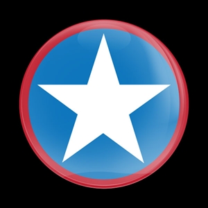 Magnetic Car Grille Dome Badge-Flag US 02