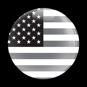 Magnetic Car Grille Dome Badge-Flag US BlackJack 2