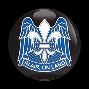 Magnetic Car Grille Dome Badge-Flag US Army 82nd Airborne