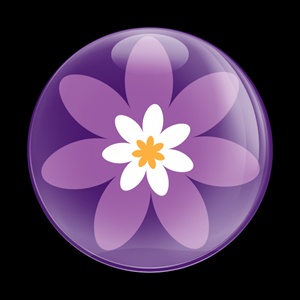 Magnetic Car Grille Dome Badge-Flower 02