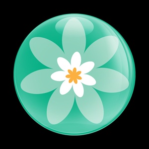 Magnetic Car Grille Dome Badge-Flower 04