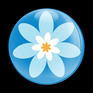 Magnetic Car Grille Dome Badge-Flower 05