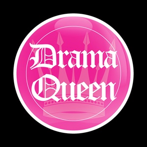 Magnetic Car Grille Dome Badge-Drama Queen