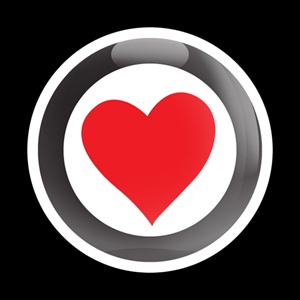 Magnetic Car Grille Dome Badge-Girl Heart 102