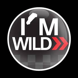 Magnetic Car Grille Dome Badge-I'm Wild