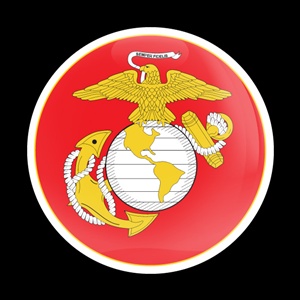 Magnetic Car Grille Dome Badge-Military Marine
