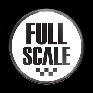 Magnetic Car Grille Dome Badge-Sign Full Scale White