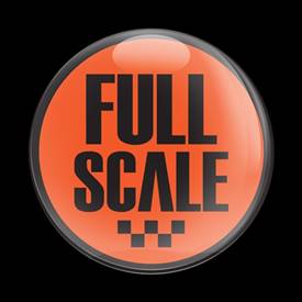 Magnetic Car Grille Dome Badge-Sign Full Scale Orange