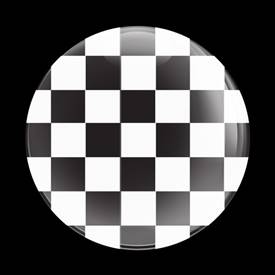 Magnetic Car Grille Dome Badge-Flag Checker