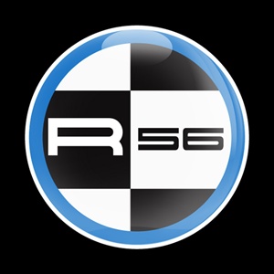 Magnetic Car Grille Dome Badge-MINI R56 Blue