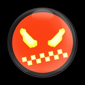 Magnetic Car Grille Dome Badge-Seasonal Halloween MINI Face 1