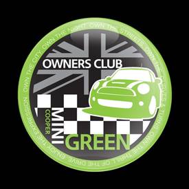 Magnetic Car Grille Dome Badge-MINI Owners Club Green