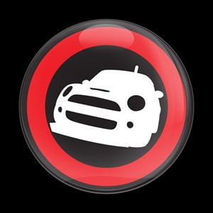 Magnetic Car Grille Dome Badge-MINI Owners Club Red 02