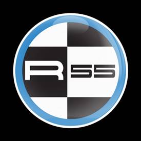 Magnetic Car Grille Dome Badge-MINI R55 Blue