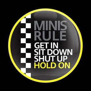 Magnetic Car Grille Dome Badge-MINI Rule 01