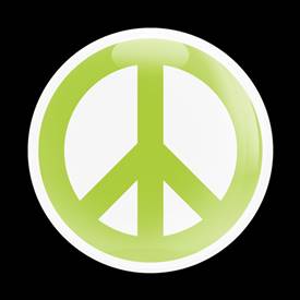 SIGN PEACE GREEN W